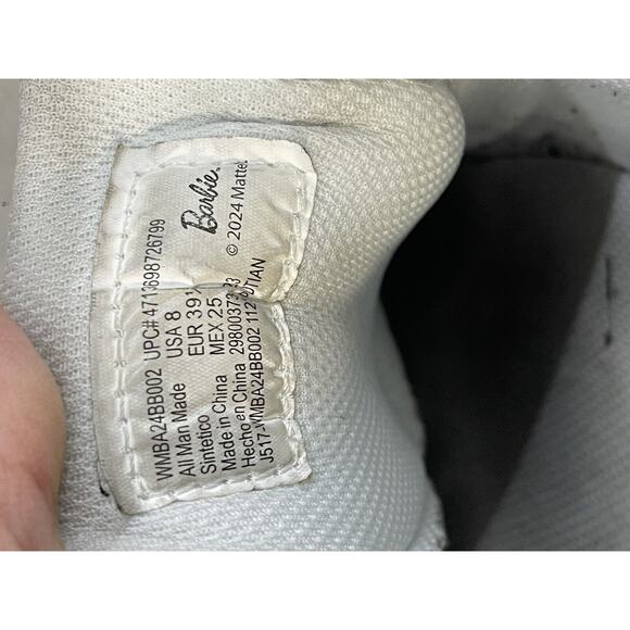 Girls Barbie Low Top Sneakers Pink and white Size 8 - Picture 15 of 15